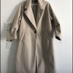 ZARA beige long duster coat